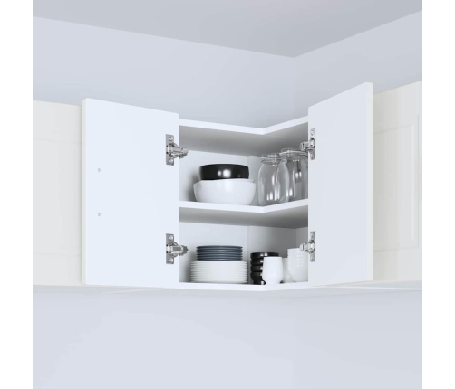 Virtuves Sienas Skapītis Ar Plauktu Balts 57 X 57 X 40 Cm Vidaxl