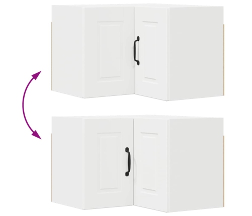 Virtuves Sienas Skapītis Ar Plauktu Balts 57 X 57 X 40 Cm Vidaxl