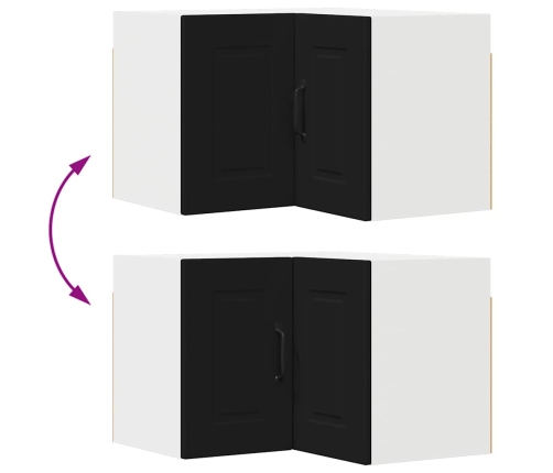 Virtuves Sienas Skapītis Ar Plauktu Melna 57 X 57 X 40 Cm Vidaxl