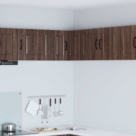 Virtuves Sienas Skapītis Ar Plauktu Brūns Ozols 57 X 57 X 40 Cm Vidaxl