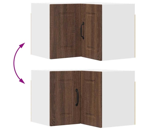 Virtuves Sienas Skapītis Ar Plauktu Brūns Ozols 57 X 57 X 40 Cm Vidaxl