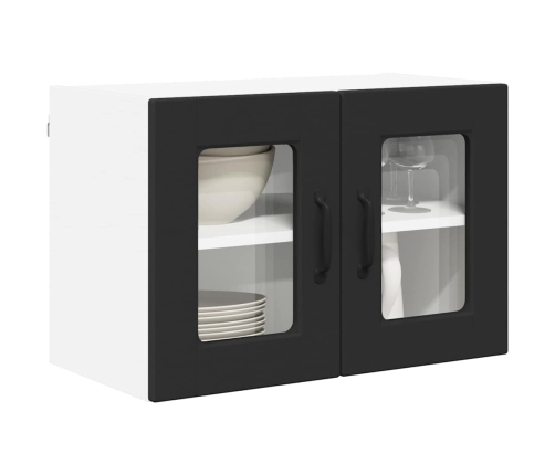 Virtuves Sienas Skapītis Ar Plauktu Melna 60 X 31 X 40 Cm Vidaxl