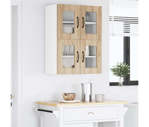 Virtuves Sienas Skapītis 2 Pcs Sonoma Ozols 60 X 31 X 40 Cm Vidaxl