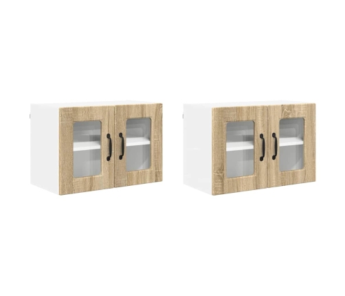 Virtuves Sienas Skapītis 2 Pcs Sonoma Ozols 60 X 31 X 40 Cm Vidaxl