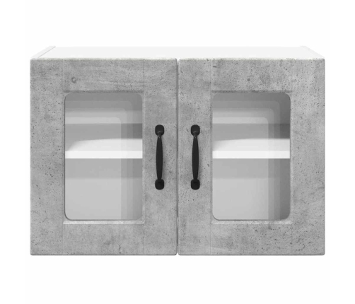 Virtuves Sienas Skapītis 2 Pcs Betona Pelēks 60 X 31 X 40 Cm Vidaxl