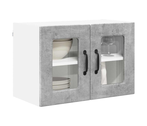 Virtuves Sienas Skapītis 2 Pcs Betona Pelēks 60 X 31 X 40 Cm Vidaxl