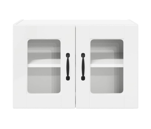 Virtuves Sienas Skapītis Ar Plauktu Augsta Spīduma Baltā Krāsa Vidaxl