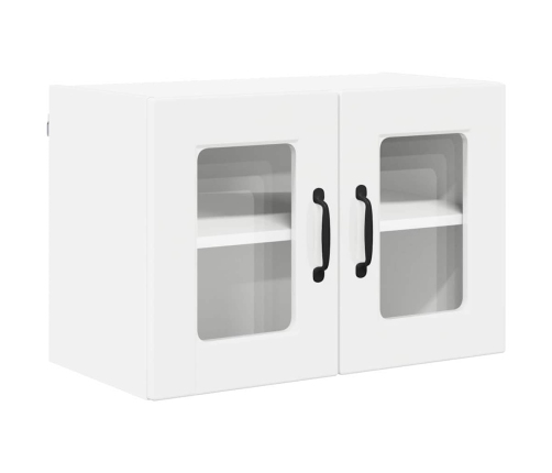 Virtuves Sienas Skapītis Ar Plauktu Augsta Spīduma Baltā Krāsa Vidaxl