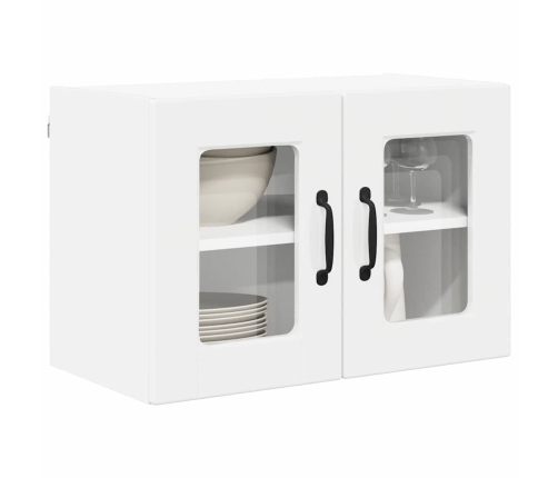 Virtuves Sienas Skapītis Ar Plauktu Augsta Spīduma Baltā Krāsa Vidaxl