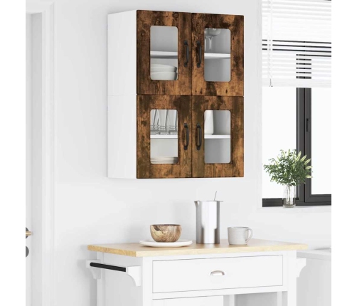 Virtuves Sienas Skapītis 2 Pcs Dūmaka Ozols 60 X 31 X 40 Cm Vidaxl