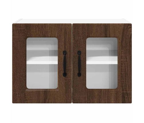 Virtuves Sienas Skapītis 2 Pcs Brūns Ozols 60 X 31 X 40 Cm Vidaxl