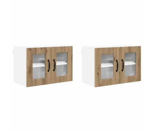 Virtuves Sienas Skapītis 2 Pcs Artisānā Ozols 60 X 31 X 40 Cm Vidaxl