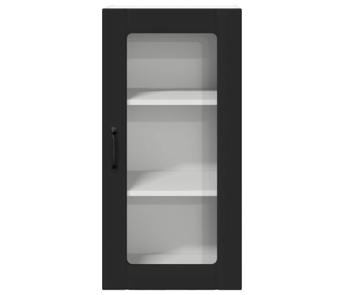 Virtuves Sienas Skapītis Ar Plauktu 2 Pcs Melna 40 X 31 X 80 Cm Vidaxl