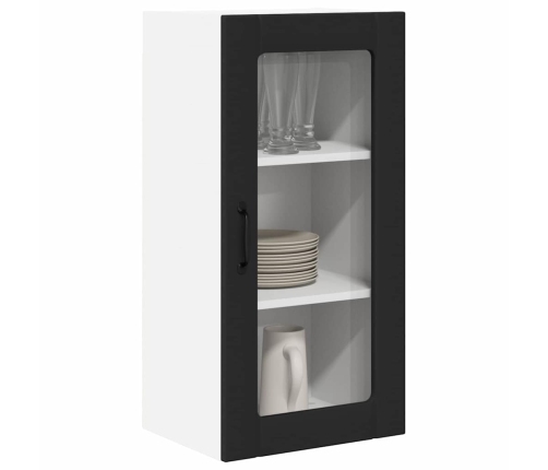 Virtuves Sienas Skapītis Ar Plauktu 2 Pcs Melna 40 X 31 X 80 Cm Vidaxl