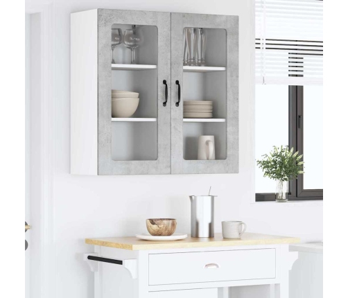 Virtuves Sienas Skapītis 2 Pcs Betona Pelēks 40 X 31 X 80 Cm Vidaxl