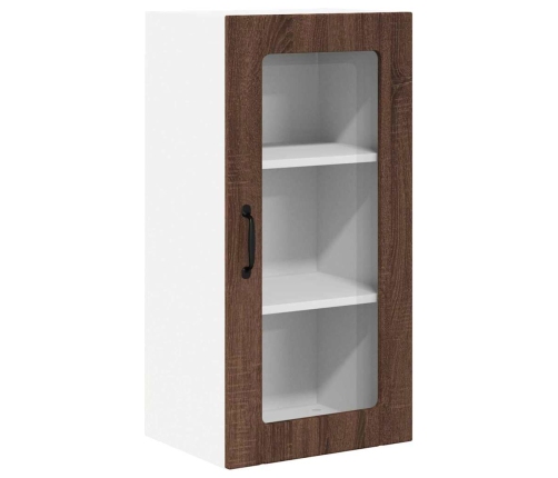 Virtuves Sienas Skapītis Ar Plauktu Brūns Ozols 40 X 31 X 80 Cm Vidaxl