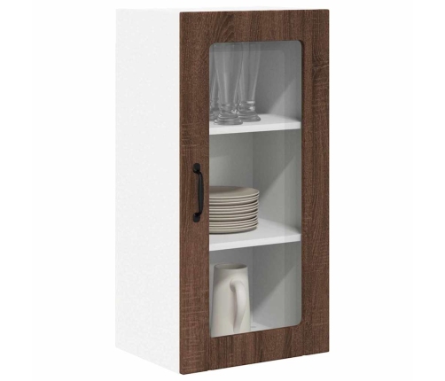 Virtuves Sienas Skapītis Ar Plauktu Brūns Ozols 40 X 31 X 80 Cm Vidaxl