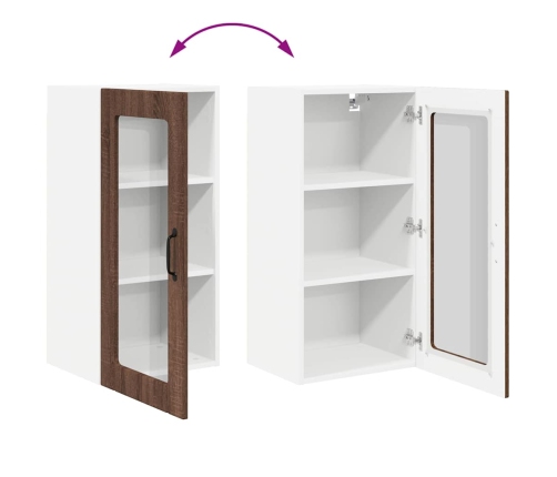 Virtuves Sienas Skapītis 2 Pcs Brūns Ozols 40 X 31 X 80 Cm Vidaxl