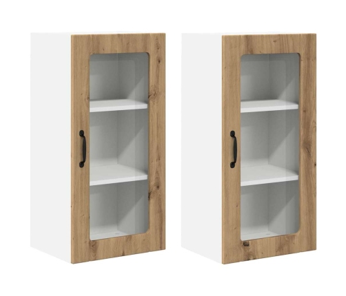 Virtuves Sienas Skapītis 2 Pcs Artisānā Ozols 40 X 31 X 80 Cm Vidaxl