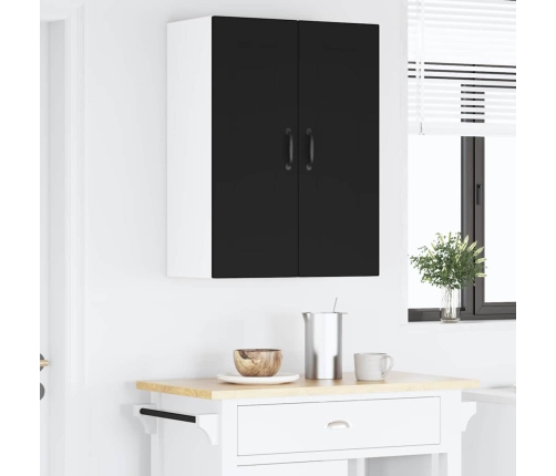 Virtuves Sienas Skapītis Ar Plauktu 2 Pcs Melna 30 X 31 X 80 Cm Vidaxl