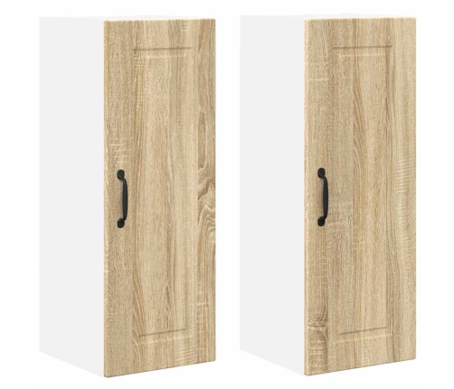 Virtuves Sienas Skapītis 2 Pcs Sonoma Ozols 30 X 31 X 80 Cm Vidaxl