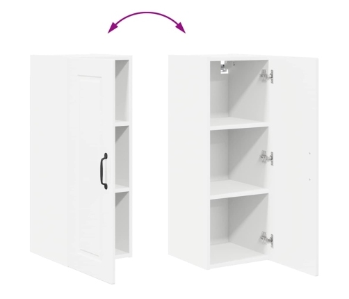 Virtuves Sienas Skapītis 2 Pcs Augsta Spīduma Baltā Krāsa Vidaxl