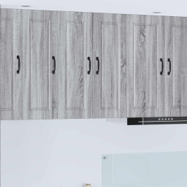 Virtuves Sienas Skapītis 2 Pcs Pelēks Sonoma 30 X 31 X 80 Cm Vidaxl