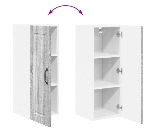 Virtuves Sienas Skapītis 2 Pcs Pelēks Sonoma 30 X 31 X 80 Cm Vidaxl