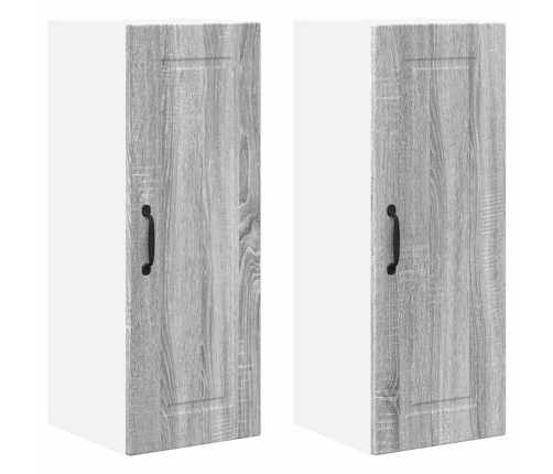 Virtuves Sienas Skapītis 2 Pcs Pelēks Sonoma 30 X 31 X 80 Cm Vidaxl