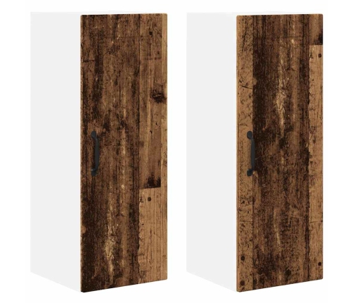 Virtuves Sienas Skapītis 2 Pcs Vecs Koks 30 X 31 X 80 Cm Vidaxl