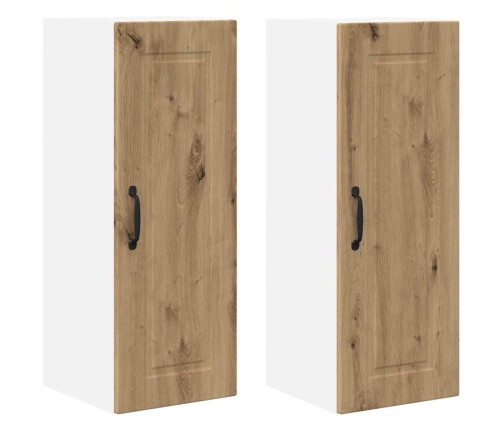 Virtuves Sienas Skapītis 2 Pcs Artisānā Ozols 30 X 31 X 80 Cm Vidaxl