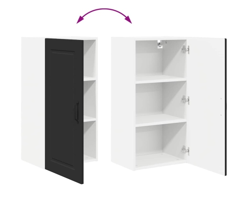 Virtuves Sienas Skapītis Ar Plauktu Melna 40 X 31 X 80 Cm Vidaxl