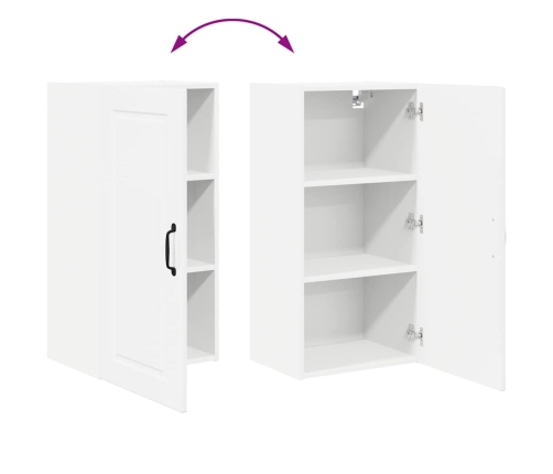 Virtuves Sienas Skapītis Ar Plauktu Augsta Spīduma Baltā Krāsa Vidaxl