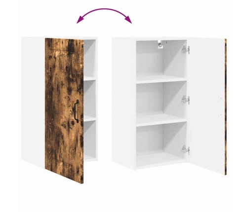 Virtuves Sienas Skapītis Ar Durvīm Dūmaka Ozols 40 X 31 X 80 Cm Vidaxl