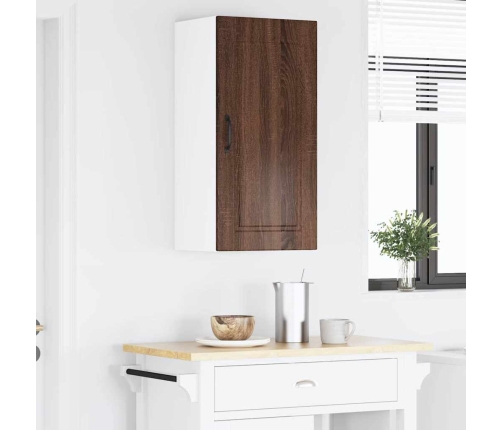 Virtuves Sienas Skapītis Ar Plauktu Brūns Ozols 40 X 31 X 80 Cm Vidaxl