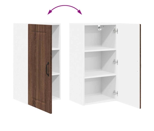 Virtuves Sienas Skapītis Ar Plauktu Brūns Ozols 40 X 31 X 80 Cm Vidaxl