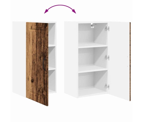 Virtuves Sienas Skapītis Ar Plauktu Vecs Koks 40 X 31 X 80 Cm Vidaxl