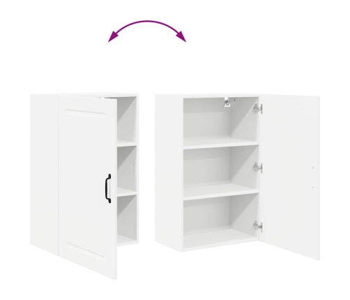 Virtuves Sienas Skapītis Ar Plauktu Balts 50 X 31 X 80 Cm Vidaxl