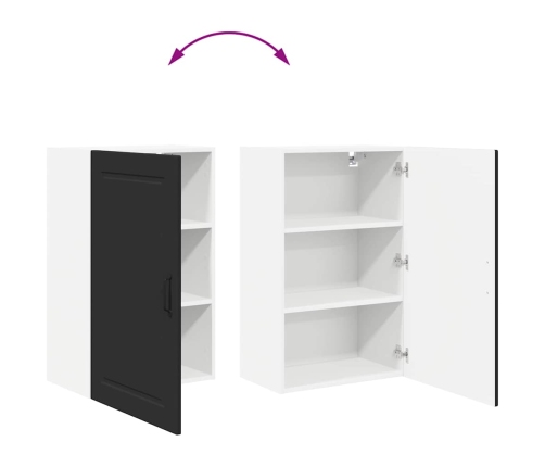 Virtuves Sienas Skapītis Ar Plauktu Melna 50 X 31 X 80 Cm Vidaxl