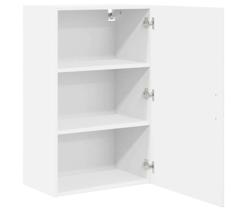 Virtuves Sienas Skapītis Ar Plauktu Augsta Spīduma Baltā Krāsa Vidaxl