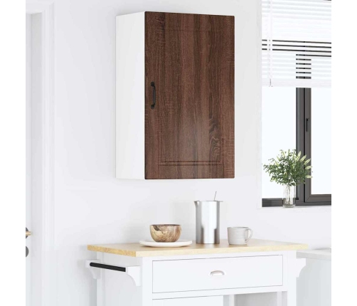 Virtuves Sienas Skapītis Ar Plauktu Brūns Ozols 50 X 31 X 80 Cm Vidaxl