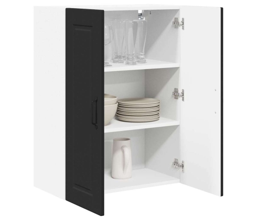 Virtuves Sienas Skapītis Ar Plauktu Melna 60 X 31 X 80 Cm Vidaxl