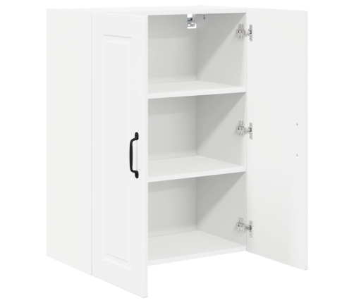 Virtuves Sienas Skapītis Ar Plauktu Augsta Spīduma Baltā Krāsa Vidaxl