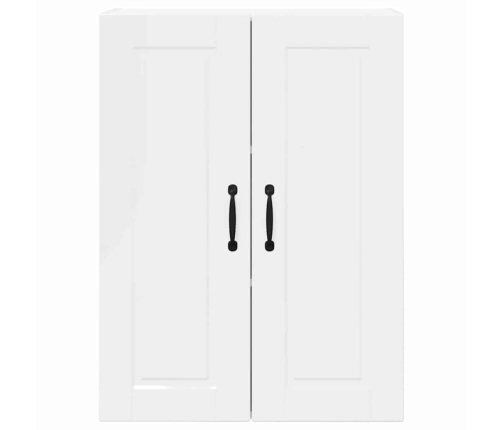 Virtuves Sienas Skapītis Ar Plauktu Augsta Spīduma Baltā Krāsa Vidaxl