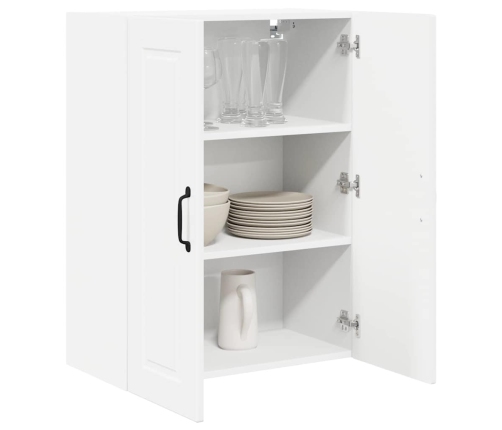 Virtuves Sienas Skapītis Ar Plauktu Augsta Spīduma Baltā Krāsa Vidaxl