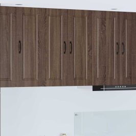 Virtuves Sienas Skapītis Ar Plauktu Brūns Ozols 60 X 31 X 80 Cm Vidaxl