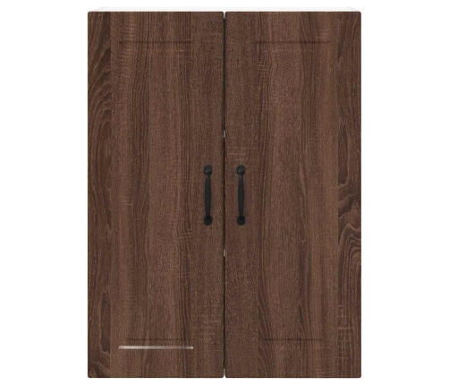 Virtuves Sienas Skapītis Ar Plauktu Brūns Ozols 60 X 31 X 80 Cm Vidaxl