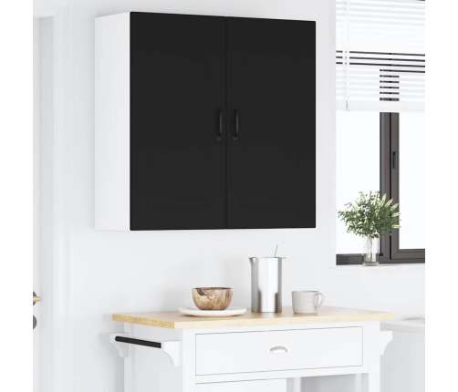 Virtuves Sienas Skapītis Ar Plauktu Melna 80 X 31 X 80 Cm Vidaxl