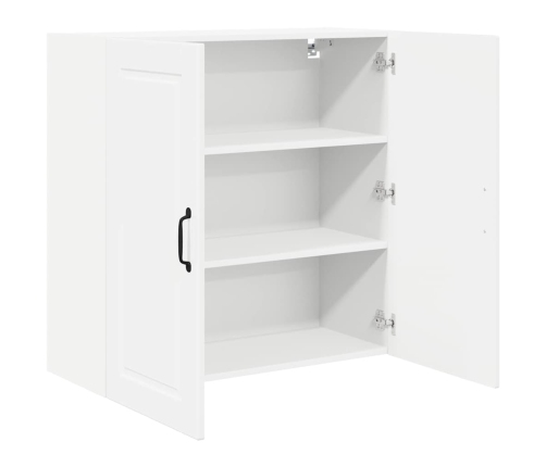 Virtuves Sienas Skapītis Ar Plauktu Augsta Spīduma Baltā Krāsa Vidaxl