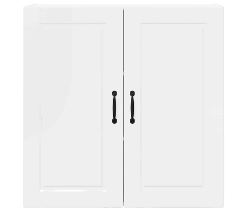 Virtuves Sienas Skapītis Ar Plauktu Augsta Spīduma Baltā Krāsa Vidaxl